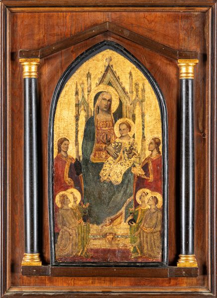 Scuola italiana del XIX secolo : Madonna con Bambino e Angeli  - Asta Dipinti antichi  - Associazione Nazionale - Case d'Asta italiane