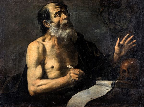 PITTORE DEL XVII SECOLO : San Girolamo  - Asta Dipinti antichi  - Associazione Nazionale - Case d'Asta italiane