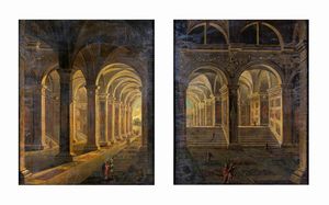 Viviano Codazzi, Seguace di - Interni di architetture