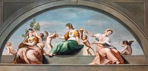 Scuola romana inizi del XIX secolo - La Virt e la Legge