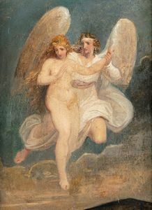 Felice Giani, Ambito di - Zefiro e Clori