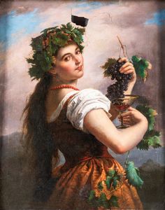 Scuola francese fine XVIII/inizio XIX secolo - Allegoria dell'autunno