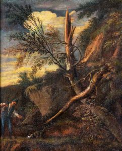 Pittore bambocciante del XVII secolo - Paesaggio