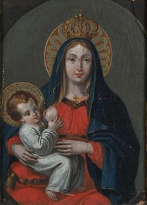 Scuola italiana del XIX secolo - Madonna del latte