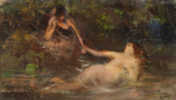 Francesco Longo Mancini : Bagnanti  - Asta Dipinti del XIX secolo - Associazione Nazionale - Case d'Asta italiane