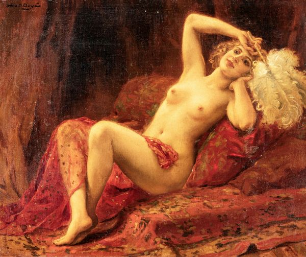 Abel-Dominique Boyé : Nudo con ventaglio  - Asta Dipinti del XIX secolo - Associazione Nazionale - Case d'Asta italiane