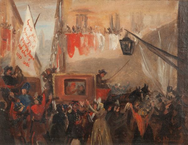 Saverio Altamura : Bozzetto risorgimentale  - Asta Dipinti del XIX secolo - Associazione Nazionale - Case d'Asta italiane