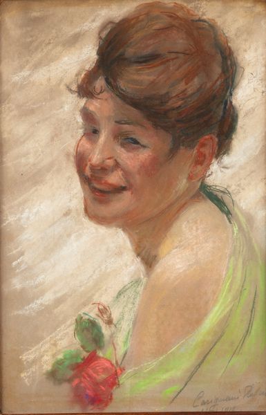 Roberto Carignani : Ritratto femminile  - Asta Dipinti del XIX secolo - Associazione Nazionale - Case d'Asta italiane