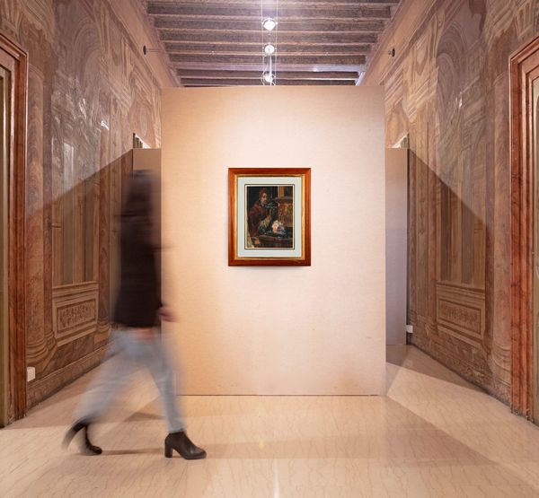 Arnaldo  Tamburini : Ritratto di Clemente XIII  - Asta Dipinti del XIX secolo - Associazione Nazionale - Case d'Asta italiane