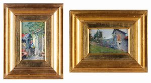 Adriano Cecchi - Coppia di paesaggi
