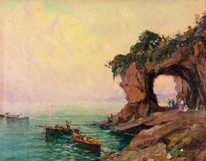 Nicolas De Corsi - Marina con pescatori