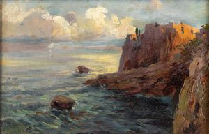 Giorgio Belloni - Marina con Scogliera