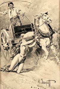 Alessio Issupoff - Carro al galoppo - Tavola per illustrazione