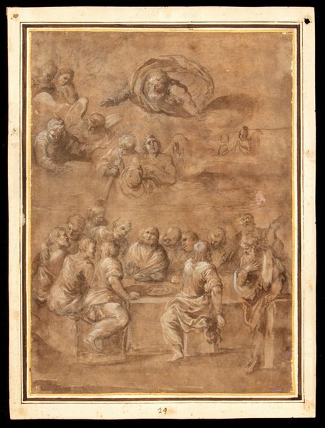 Girolamo da Treviso il Giovane, Attribuito a : Ultima Cena  - Asta Disegni, Stampe e Carte Geografiche dal XVI al XIX secolo - Associazione Nazionale - Case d'Asta italiane