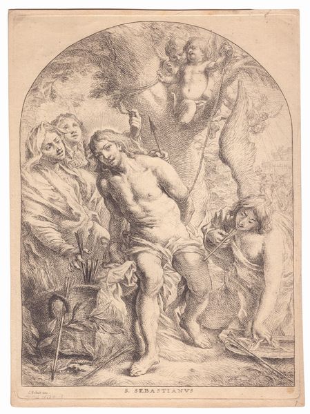 CORNELIS SCHUT : San Sebastiano  - Asta Disegni, Stampe e Carte Geografiche dal XVI al XIX secolo - Associazione Nazionale - Case d'Asta italiane