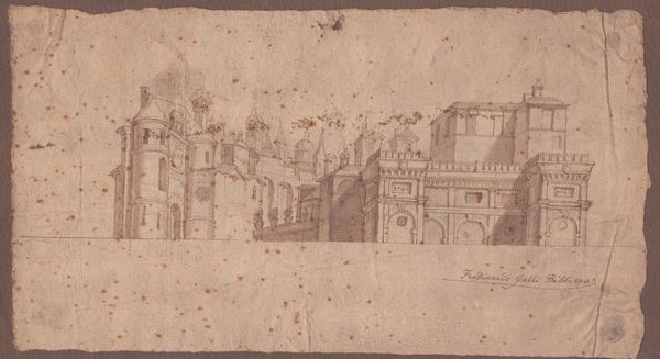 Ferdinando Galli Bibbiena, Attribuito a : Mura di Roma  - Asta Disegni, Stampe e Carte Geografiche dal XVI al XIX secolo - Associazione Nazionale - Case d'Asta italiane