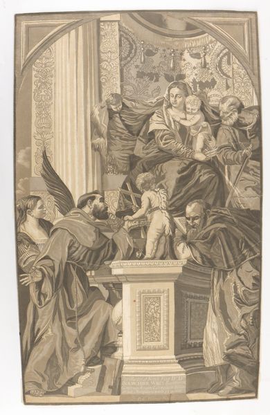 John Baptist Jackson : La Sacra Famiglia con quattro Santi  - Asta Disegni, Stampe e Carte Geografiche dal XVI al XIX secolo - Associazione Nazionale - Case d'Asta italiane