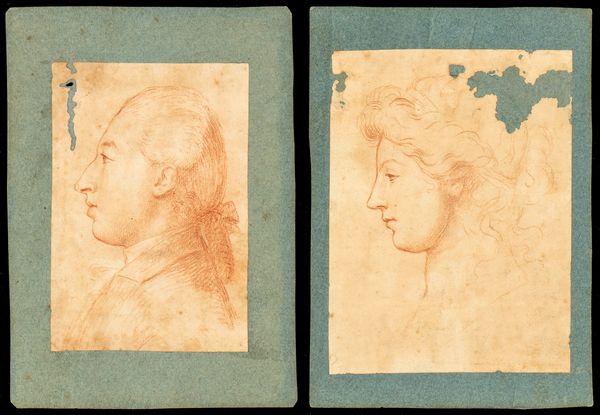 Gentiluomo di profilo - Gentildonna di profilo  - Asta Disegni, Stampe e Carte Geografiche dal XVI al XIX secolo - Associazione Nazionale - Case d'Asta italiane