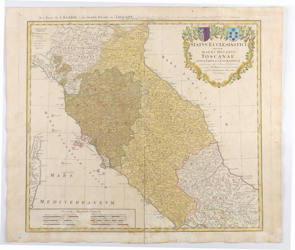 EREDI JOHANN BAPTIST HOMANN : Status Ecclesiastici nec non Magni Ducatus Toscanae Nova Tabula Geographica.  - Asta Disegni, Stampe e Carte Geografiche dal XVI al XIX secolo - Associazione Nazionale - Case d'Asta italiane