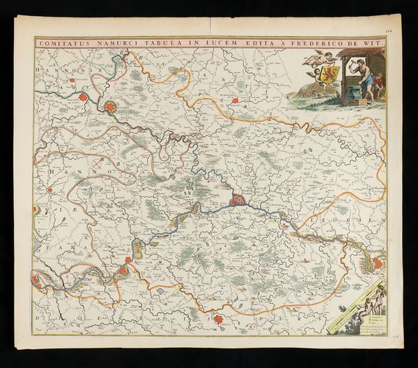 FREDERICK DE WIT : Comitatus Namurci Tabula in Lucem edita a Frederico de Wit  - Asta Disegni, Stampe e Carte Geografiche dal XVI al XIX secolo - Associazione Nazionale - Case d'Asta italiane