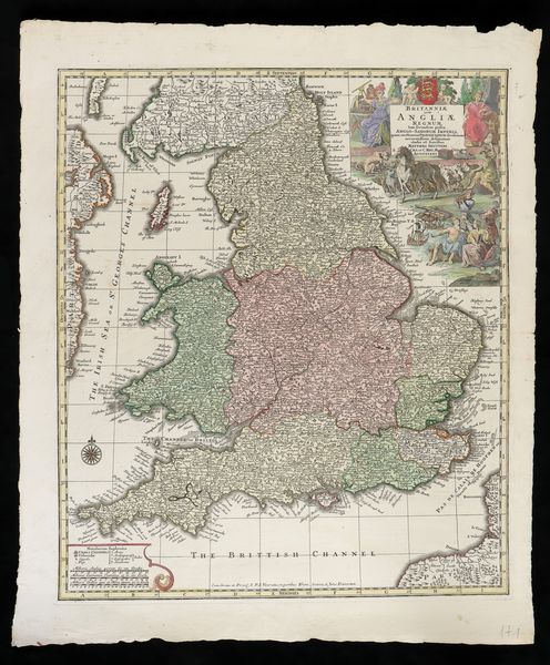 Matthaus Seutter : Britanniae Sive Angliae Regnum  - Asta Disegni, Stampe e Carte Geografiche dal XVI al XIX secolo - Associazione Nazionale - Case d'Asta italiane