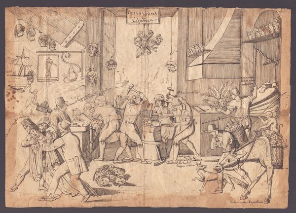 Pier Leone Ghezzi, Attribuito a : Operazione cefalica  - Asta Disegni, Stampe e Carte Geografiche dal XVI al XIX secolo - Associazione Nazionale - Case d'Asta italiane