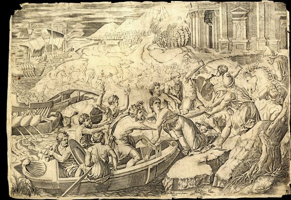 Marcantonio Raimondi, Attribuito a : Ratto di Elena  - Asta Disegni, Stampe e Carte Geografiche dal XVI al XIX secolo - Associazione Nazionale - Case d'Asta italiane