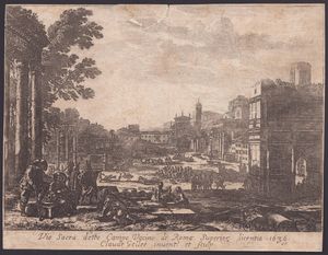 CLAUDE LORRAIN - Via Sacra detto Campo Vaccino di Roma