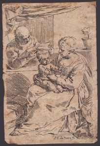 Simone Cantarini Il Pesarese - Sacra Famiglia