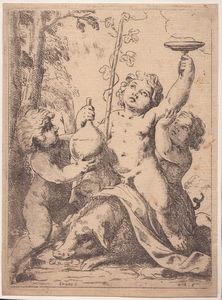 Girolamo Scarsello - Baccanale con tre putti