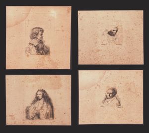 Francesco Novelli : 4 incisioni da Rembrandt  - Asta Disegni, Stampe e Carte Geografiche dal XVI al XIX secolo - Associazione Nazionale - Case d'Asta italiane