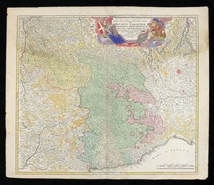 JOHANN BAPTIST HOMANN - DUCATUS SABAUDI PRINCIPATUS PEDEMONTIUM et DUCATUS MONTISFERRATI