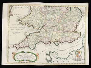 Vincenzo Maria Coronelli - Parte Meridionale del Regno D'Inghilterra