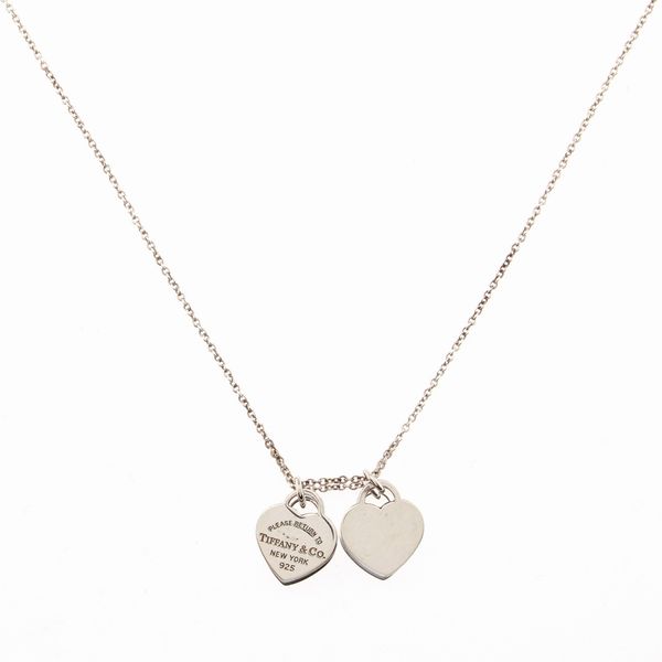 Tiffany & Co. pendente mini doppio ciondolo a cuore collezione Return to Tiffany  - Asta Gioielli e Orologi Web Only - Associazione Nazionale - Case d'Asta italiane