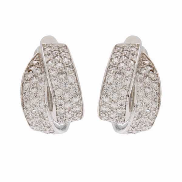 Orecchini bijou in argento 925 e zirconi  - Asta Gioielli e Orologi Web Only - Associazione Nazionale - Case d'Asta italiane