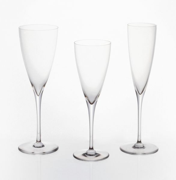 Servizio di bicchieri in cristallo trasparente Baccarat Dom P�rignon  - Asta L'Arte della Tavola - Associazione Nazionale - Case d'Asta italiane