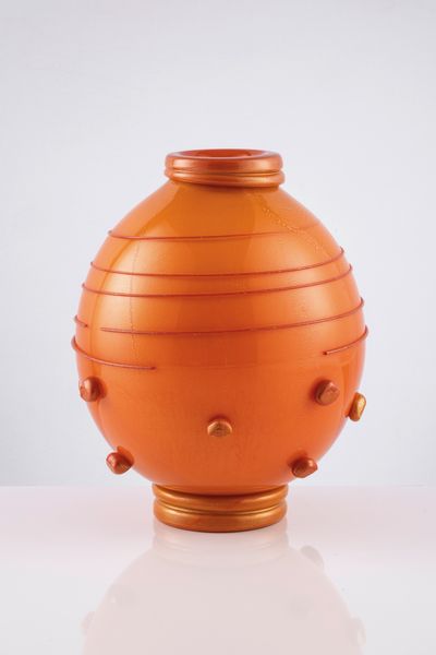 Vaso in vetro arancio e oro  - Asta L'Arte della Tavola - Associazione Nazionale - Case d'Asta italiane