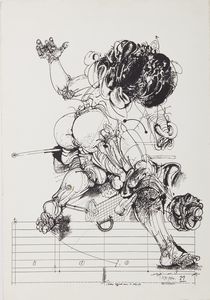 VELICKOVIC VLADIMIR (n. 1935) - SENZA TITOLO, 1970