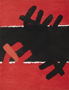 CAPOGROSSI GIUSEPPE (1900 - 1972) - SUPERFICIE ROSSA E NERA,1957