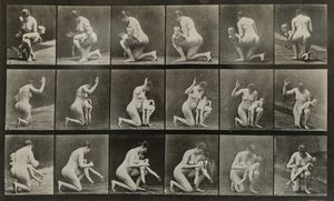 MUYBRIDGE EADWEARD (1830 - 1904) - SENZA TITOLO ( DONNA CON BAMBINO)