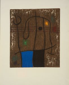 MIRO' JOAN (1893 - 1983) - FEMME ET OISEAU VII/X