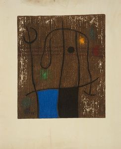 MIRO' JOAN (1893 - 1983) - FEMME ET OISEAU VII/X