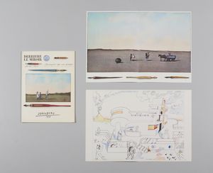 STEINBERG SAUL (1914 - 1999) - DERRIER LE MIROIR, 1973