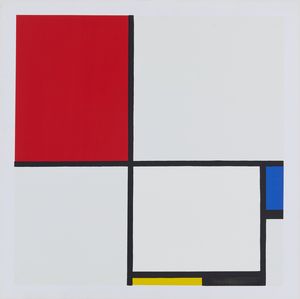 MONDRIAN PIET (1872 - 1944) - (AFTER). COMPOSITION N.III (RED, BLUE, YELLOW AND BLACK), 1983