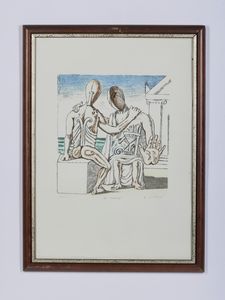 DE CHIRICO GIORGIO (1888 - 1978) : GLI ARCHEOLOGI  - Asta Asta 448 | GRAFICA MODERNA, FOTOGRAFIA E MULTIPLI D'AUTORE Virtuale - Associazione Nazionale - Case d'Asta italiane