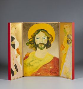 FIUME SALVATORE (1915 - 1997) - SENZA TITOLO (IL CRTISTO CHE SORRIDE), 1997