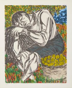 MIGNECO GIUSEPPE (1908 - 1997) - CONTADINO NEL LIMONETO, 1977