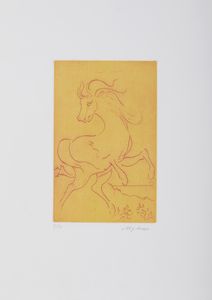 SASSU ALIGI (1912 - 2000) - CAVALLO XANTO ALBA.