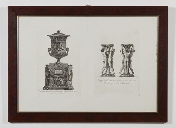 PIRANESI GIOVANNI BATTISTA (1720 - 1778) : Vaso antico in marmo e gruppo di tre donne  - Asta Asta 449 | ARTE ANTICA E DEL XIX SECOLO Virtuale - Associazione Nazionale - Case d'Asta italiane