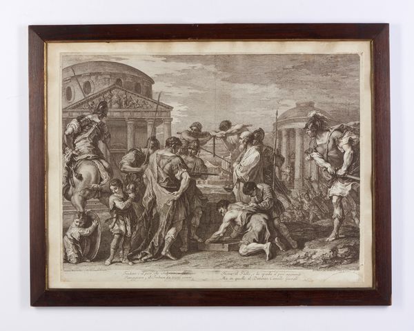 BARTOLOZZI FRANCESCO (1727 - 1815) : Furio Camillo libera Roma da Brenno  - Asta Asta 449 | ARTE ANTICA E DEL XIX SECOLO Virtuale - Associazione Nazionale - Case d'Asta italiane